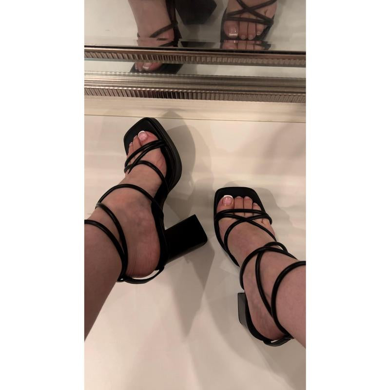 Taurus Comfort Ankle Strap Block Heel - Cushion Support - Comfortable Block Heels