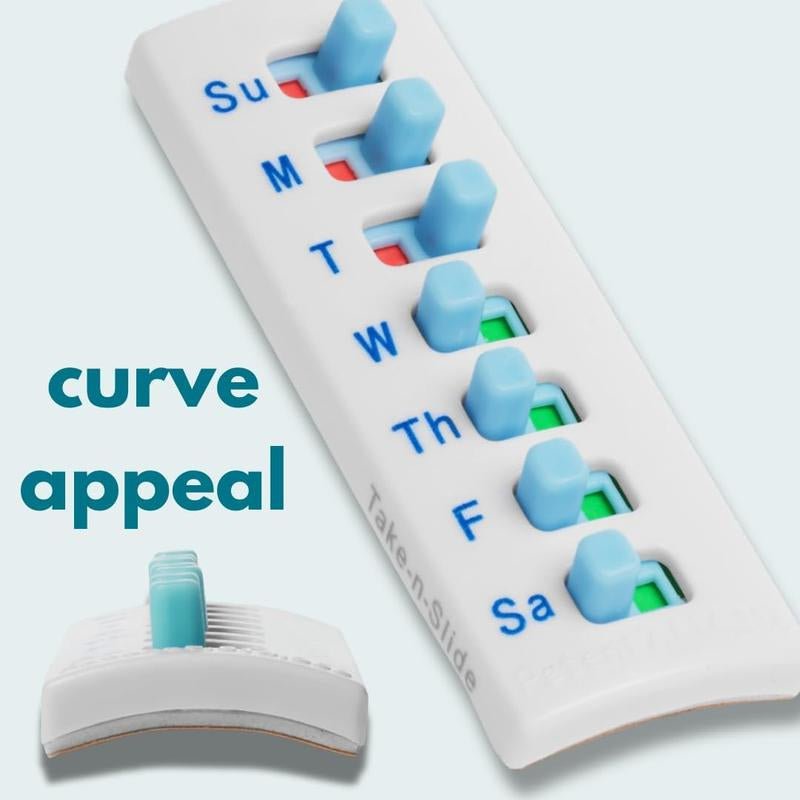 2 Pack Medication Tracker and Reminder, Reusable Peel and Stick Pill Tracker, Attach to Your Bottle 7 Day Medicine Vitamin Pet Pill Organizer Alternative Medication Aid White Healthcare Multicolor