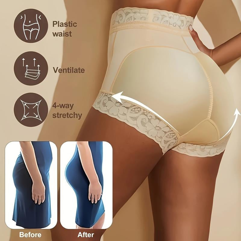 ROOSE CLOUD Women'S Floral Lace Shapewear Panty High Waist Tummy Control Butt Lifting Underwear Shorts Womenswear Shapewear