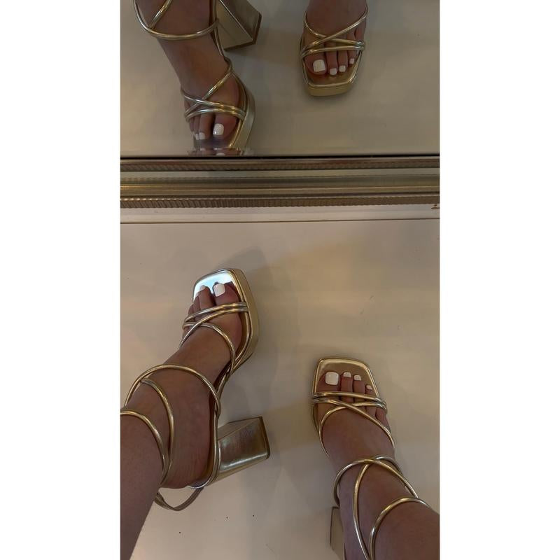 Taurus Comfort Ankle Strap Block Heel - Cushion Support - Comfortable Block Heels