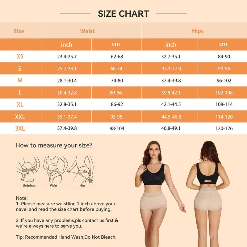 ROOSE CLOUD Women'S Floral Lace Shapewear Panty High Waist Tummy Control Butt Lifting Underwear Shorts Womenswear Shapewear