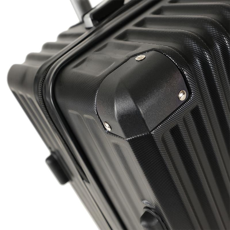 Striped Suitcase Set, Three-Piece Set, Swivel Wheel Combination Lock